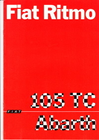 Autoprospekt Fiat Ritmo 105 TC Abarth 8- 1982