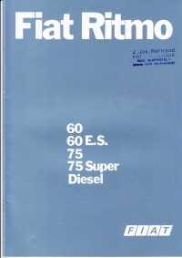 Autoprospekt Fiat Regata Februar 1983