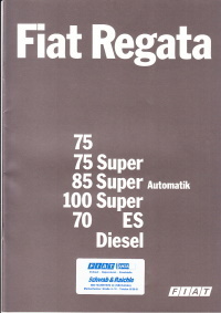 Autoprospekt Fiat Regata November 1983