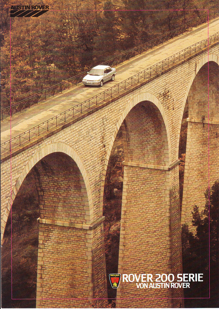 Autoprospekt Rover 200 Oktober 1985