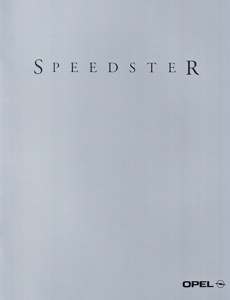 Autoprospekt Opel Speedster Oktober 2000