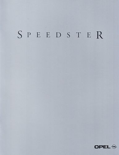 Autoprospekt Opel Speedster Oktober 2000