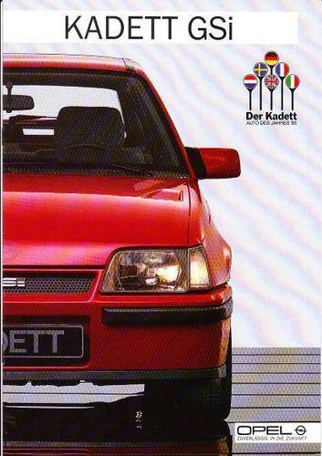 Autoprospekt Opel Kadett GSI August 1985