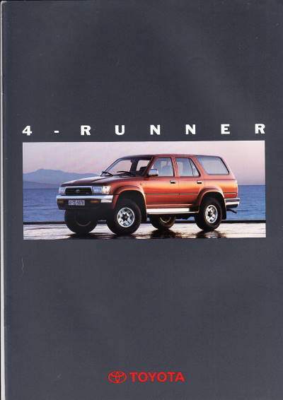 Autoprospekt Toyota 4-Runner Februar 1992