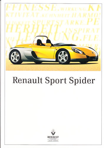 Autoprospekt Renault Sport Spider April 1996