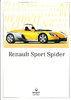 Autoprospekt Renault Sport Spider April 1996