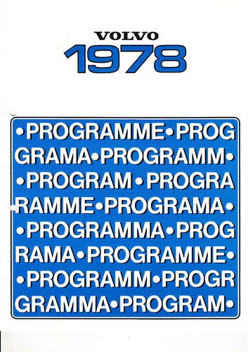 Autoprospekt Volvo Programm 1978 gelocht