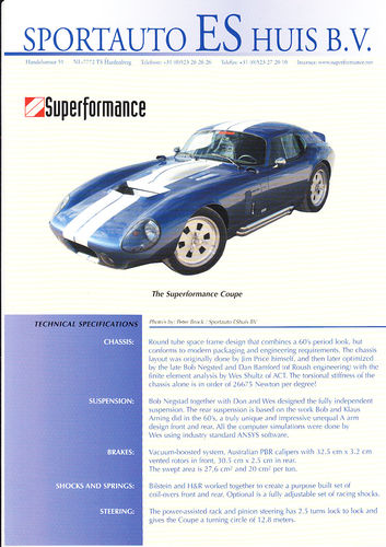 Autoprospekt Shelby Superperformance Coupe