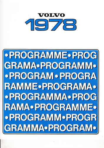 Autoprospekt Volvo Programm 1978