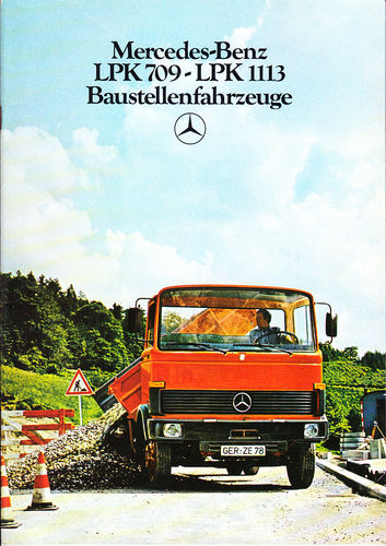 Autoprospekt Mercedes LKW Baustellenfahrzeuge