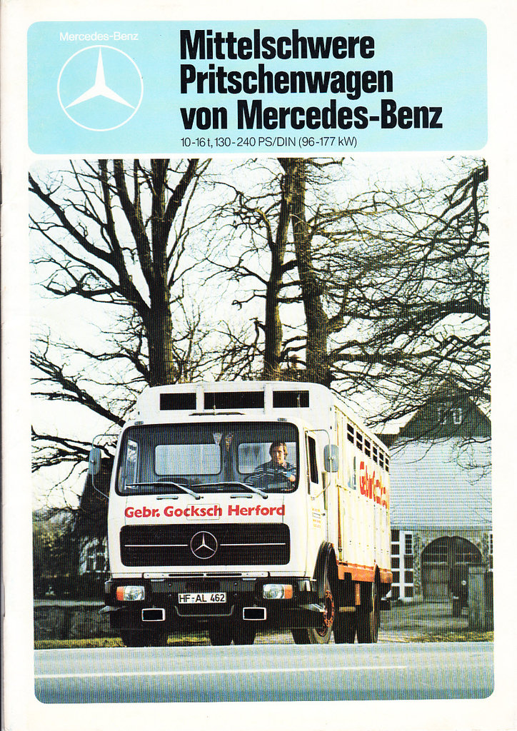 Autoprospekt Mittelschwere Pritschenwagen Mercedes