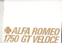 Alfa 1750 GT Veloce Autoprospekte