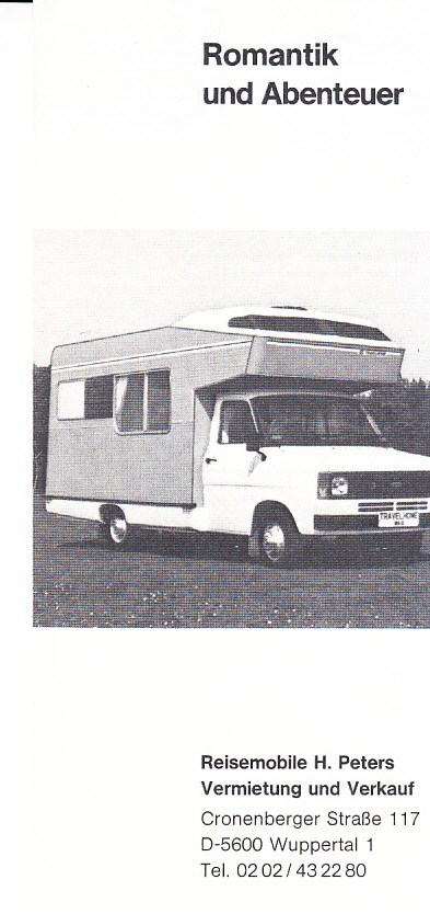 Autoprospekt Reisemobile Peters Ford Tranit
