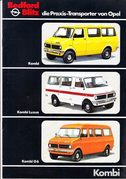 Autoprospekt Opel Bedford Blitz Kombi Mai 1978