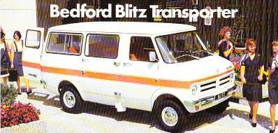 Autoprospekt Opel Bedford Blitz Transporter  März 1976