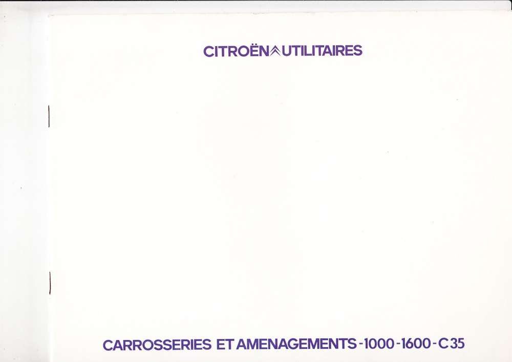 Autoprospekt Citroen Transporter Wohnmobile 1978 Frankreich