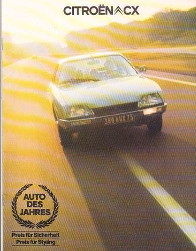 Autoprospekt Citroen CX August 1975
