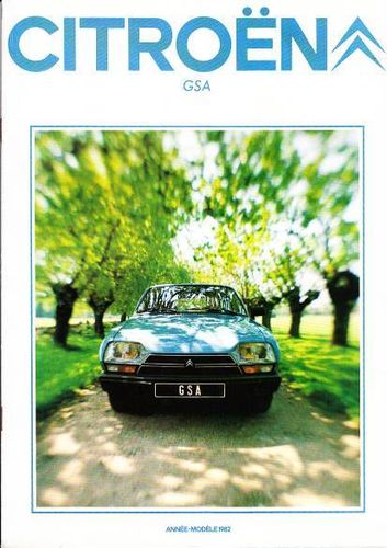 Autoprospekt Citroen GSA 1981 Frankreich