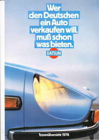 Autoprospekt Datsun Programm 1978