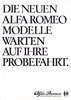Autoprospekt Alfa Romeo Programm