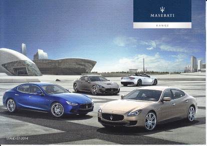 Autoprospekt Maerati Programm Juli 2014