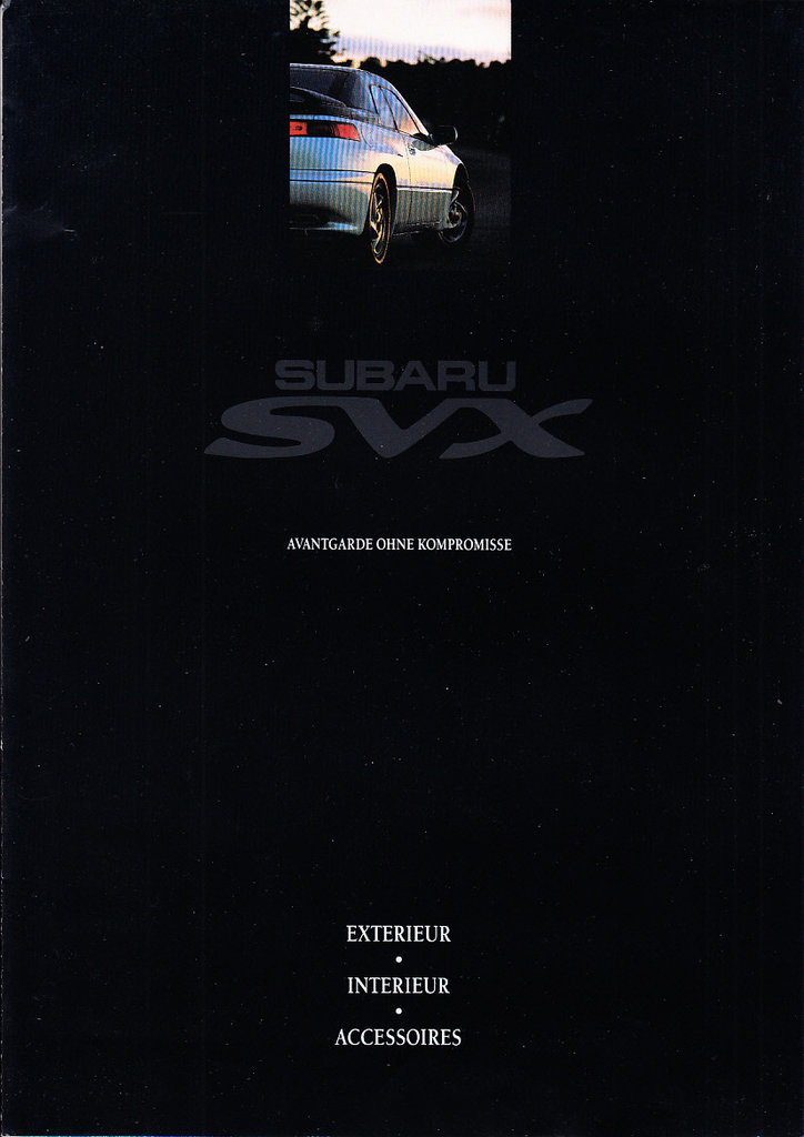 Autoprospekt Subaru SVX Accessoires
