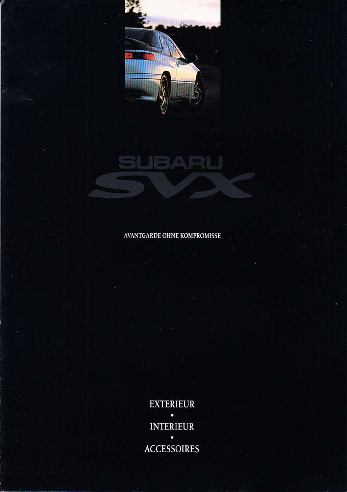 Autoprospekt Subaru SVX Accessoires