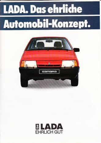 Autoprospekt Lada PKW Programm Juni 1986
