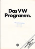 Autoprospekt VW PKW Programm August 1975