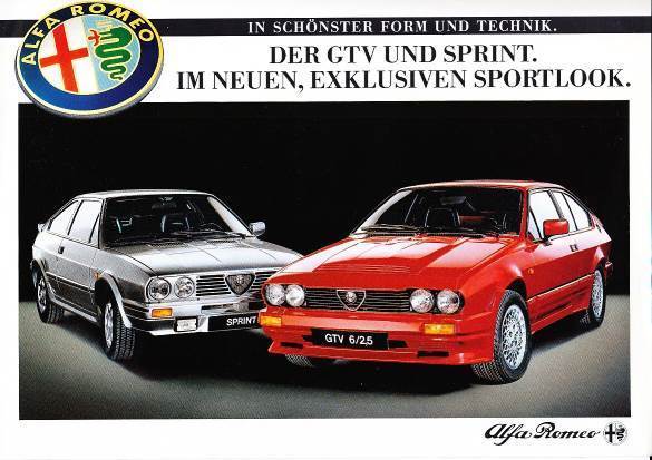 Autoprospekt Alfa Romeo GTV und Sprint 4 - 1985