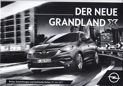 Preisliste Opel Grandland X Juni 2017