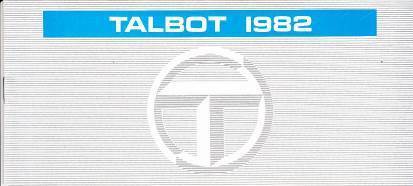 Autoprospekt Talbot PKW Programm September 1981
