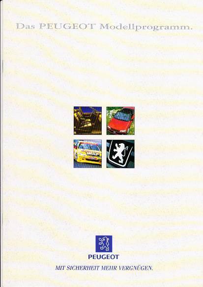Autoprospekt Peugeot Programm 1996