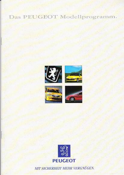 Autoprospekt Peugeot Programm April 1997