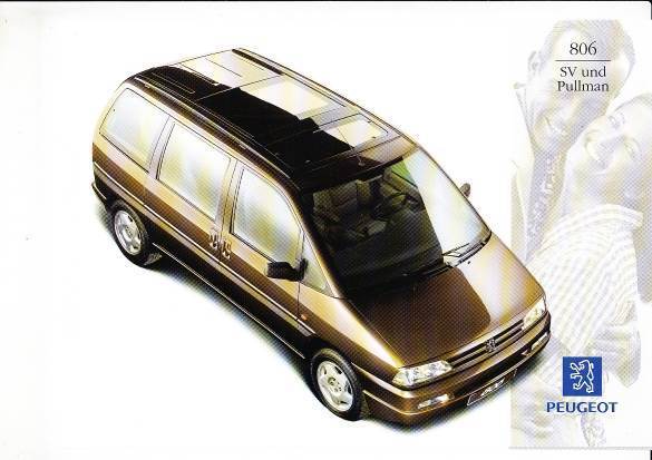Autoprospekt Peugeot 806 SV und Pullman 9 - 1994