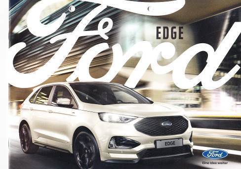 Autoprospekt Ford Edge Mai 2018 gelocht