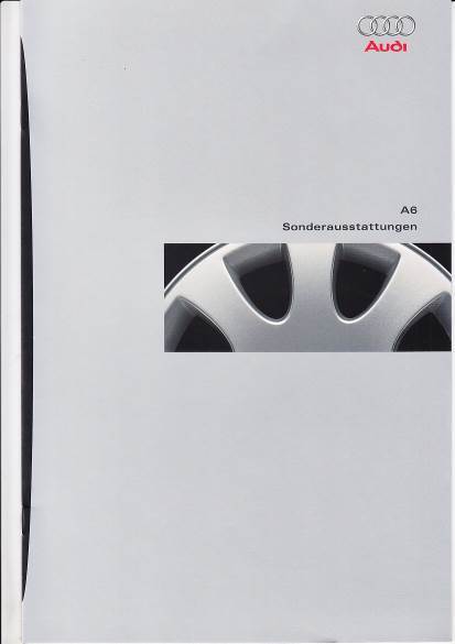 Autoprospekt Audi A6 Sonderausstattungen 2 - 1998