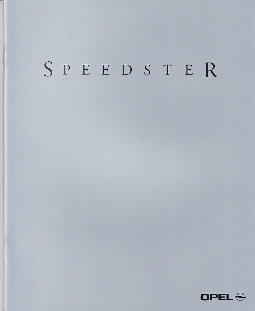 Autoprospekt Opel Speedster Oktober 2000