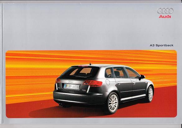 Audi A3 Sportback Zubehör Prospekt August 2004 NEU : Autoliteratur