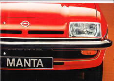 Autoprospekt Opel Manta B Juli 1976