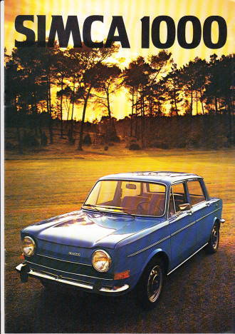 Autoprospekt Simca 1000 Januar 1976