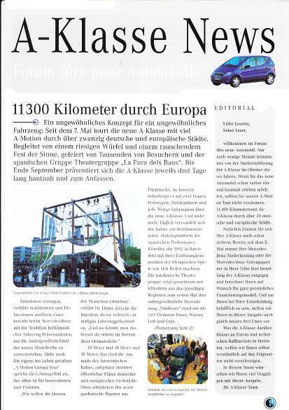 Mercedes A Klasse News Juni 1997