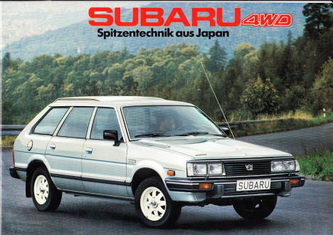 alter Autoprospekt Subaru PKW Programm