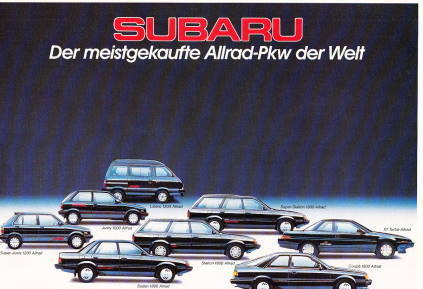 Autoprospekt Subaru Programm