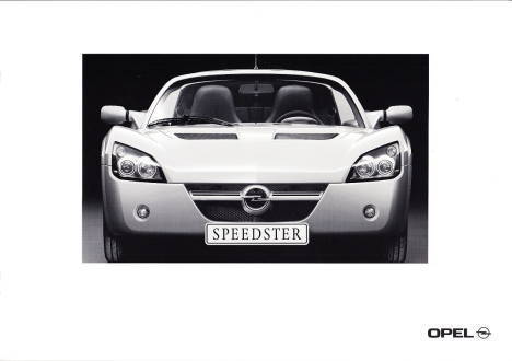 Autoprospekt Opel Speedster März 2000