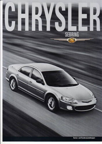 Farbkarte Chrysler Sebring Februar 2001
