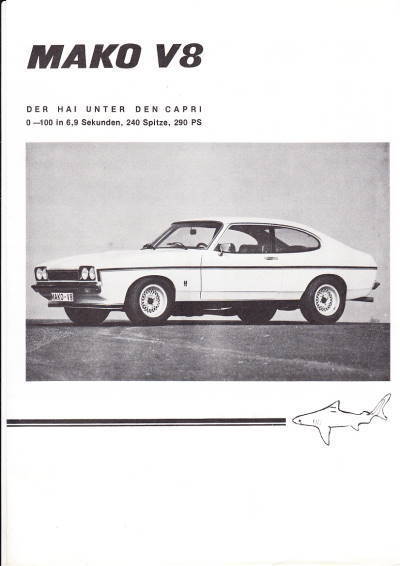 Autoprospekt Mako V8 Ford Capri