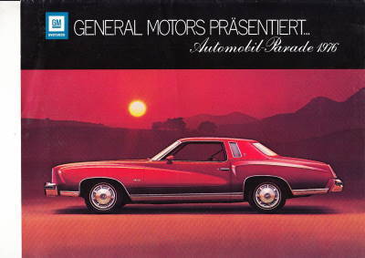 Autoprospekt GM Programm 1976