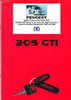 Autoprospekt Peugeot 205 GTI 1987