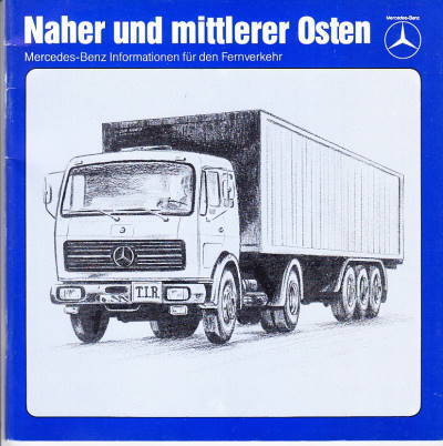 Autoprospekt Mercedes Fernverkehr mittlerer Osten